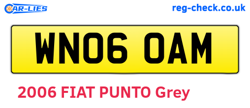 WN06OAM are the vehicle registration plates.