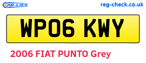 WP06KWY are the vehicle registration plates.