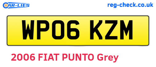 WP06KZM are the vehicle registration plates.