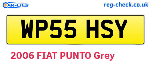 WP55HSY are the vehicle registration plates.