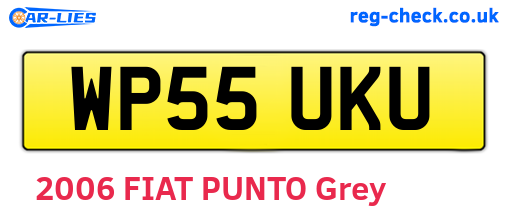 WP55UKU are the vehicle registration plates.