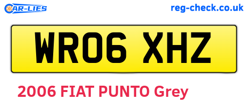 WR06XHZ are the vehicle registration plates.