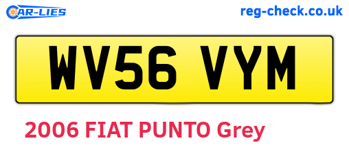WV56VYM are the vehicle registration plates.