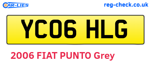 YC06HLG are the vehicle registration plates.