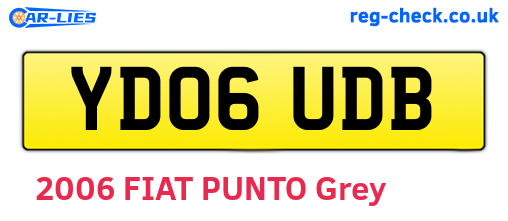 YD06UDB are the vehicle registration plates.