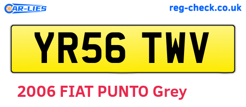 YR56TWV are the vehicle registration plates.