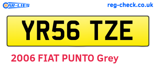 YR56TZE are the vehicle registration plates.