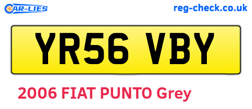 YR56VBY are the vehicle registration plates.