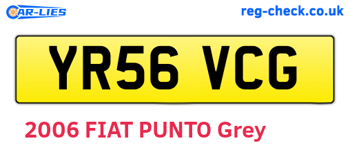 YR56VCG are the vehicle registration plates.