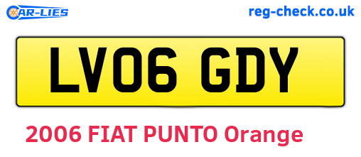LV06GDY are the vehicle registration plates.