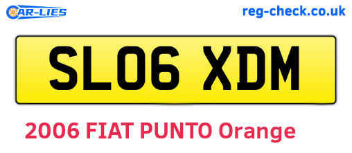 SL06XDM are the vehicle registration plates.