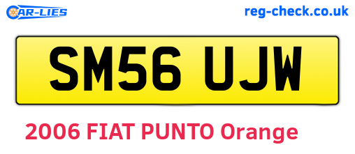 SM56UJW are the vehicle registration plates.