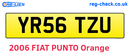 YR56TZU are the vehicle registration plates.