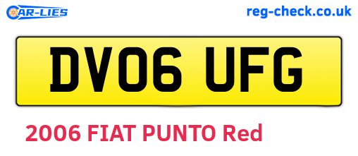 DV06UFG are the vehicle registration plates.