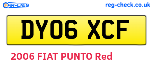 DY06XCF are the vehicle registration plates.