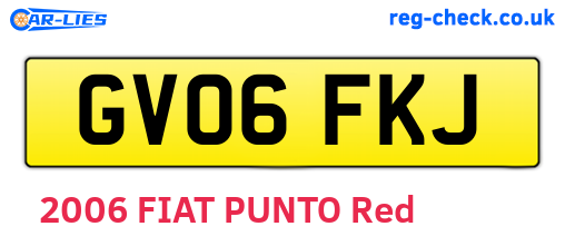 GV06FKJ are the vehicle registration plates.