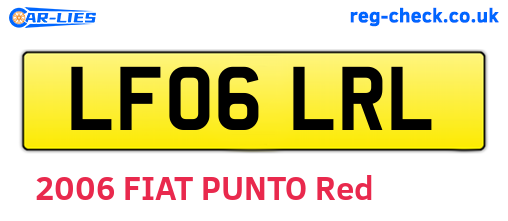LF06LRL are the vehicle registration plates.