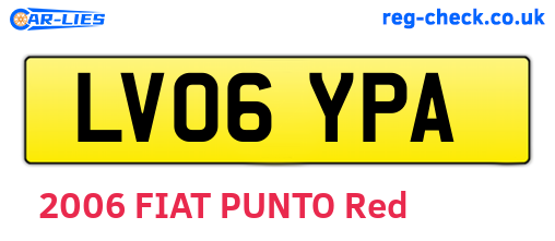 LV06YPA are the vehicle registration plates.