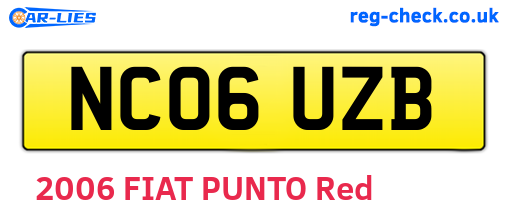 NC06UZB are the vehicle registration plates.