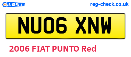 NU06XNW are the vehicle registration plates.