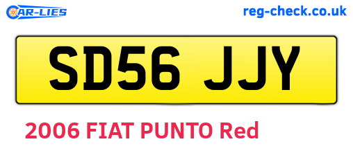 SD56JJY are the vehicle registration plates.