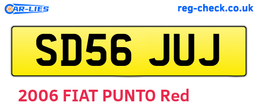 SD56JUJ are the vehicle registration plates.