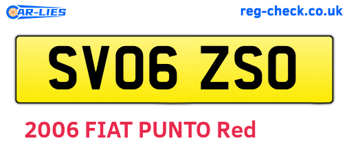 SV06ZSO are the vehicle registration plates.