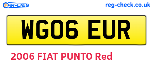 WG06EUR are the vehicle registration plates.
