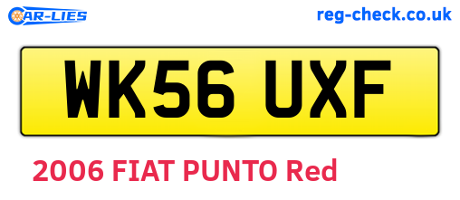 WK56UXF are the vehicle registration plates.