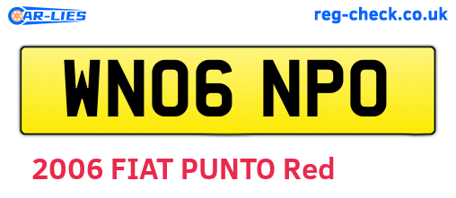 WN06NPO are the vehicle registration plates.