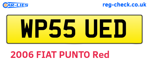 WP55UED are the vehicle registration plates.