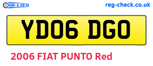 YD06DGO are the vehicle registration plates.