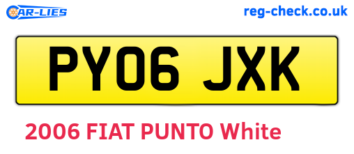 PY06JXK are the vehicle registration plates.