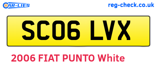 SC06LVX are the vehicle registration plates.