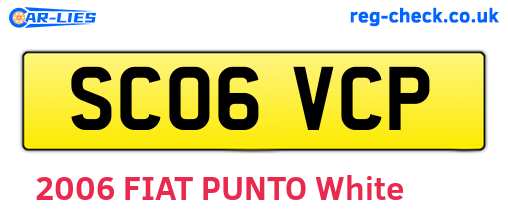 SC06VCP are the vehicle registration plates.