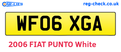 WF06XGA are the vehicle registration plates.