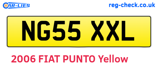 NG55XXL are the vehicle registration plates.