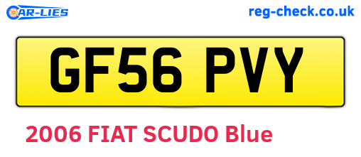 GF56PVY are the vehicle registration plates.