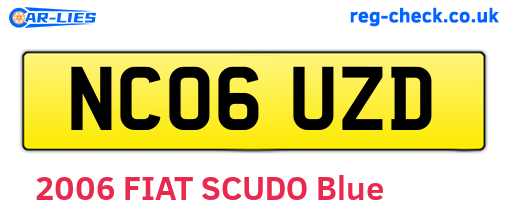 NC06UZD are the vehicle registration plates.