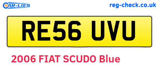 RE56UVU are the vehicle registration plates.