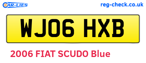 WJ06HXB are the vehicle registration plates.