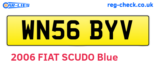 WN56BYV are the vehicle registration plates.