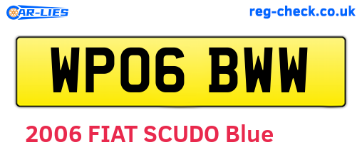 WP06BWW are the vehicle registration plates.