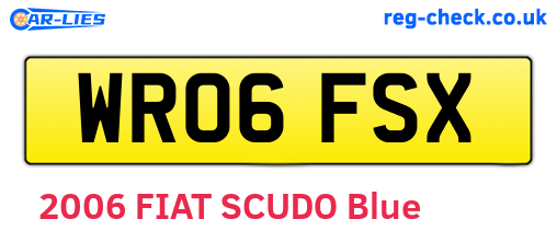 WR06FSX are the vehicle registration plates.