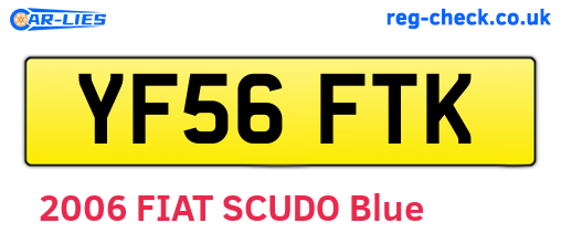 YF56FTK are the vehicle registration plates.