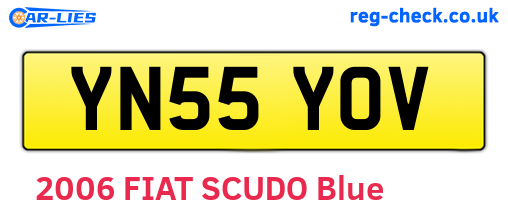 YN55YOV are the vehicle registration plates.