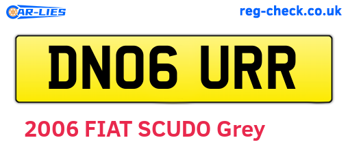 DN06URR are the vehicle registration plates.