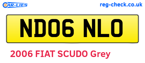 ND06NLO are the vehicle registration plates.