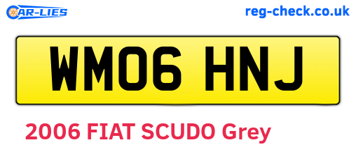WM06HNJ are the vehicle registration plates.