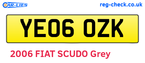 YE06OZK are the vehicle registration plates.